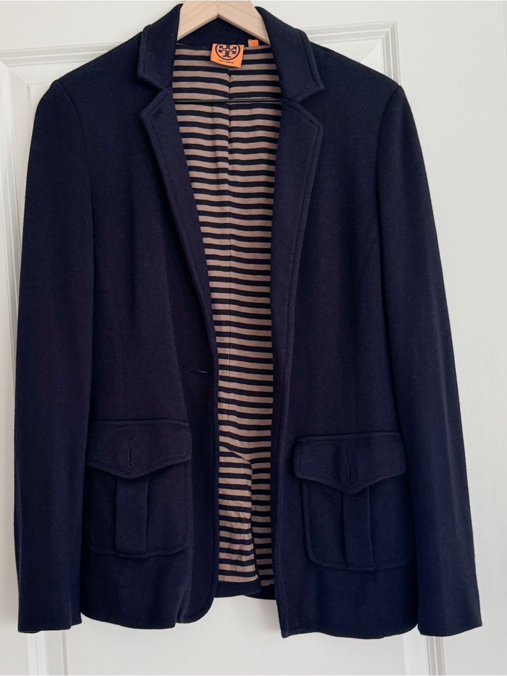 Tory Burch Navy Blue Cardigan Blazer